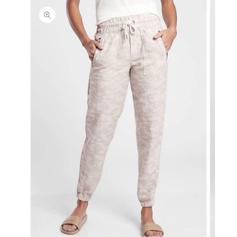 Athleta Linen Joggers 6 